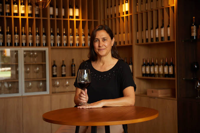 Andrea Ferreyra La Pilar Malbec Winemaker from Argentina Uco Valley vineyard, Finca La Celia